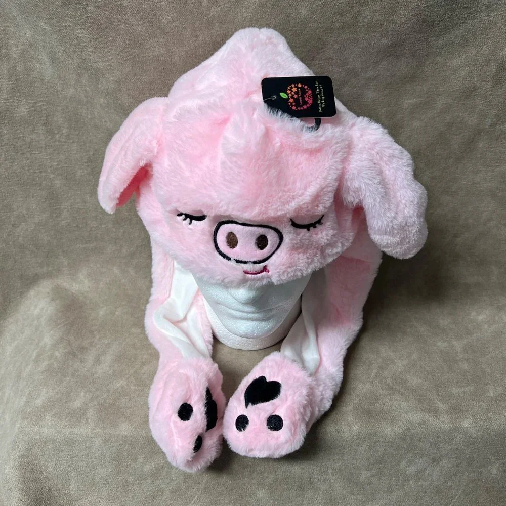 NEW Pig Flappy Ear Hat, Winter Hat, Snow Hat, Cold Weather Hat